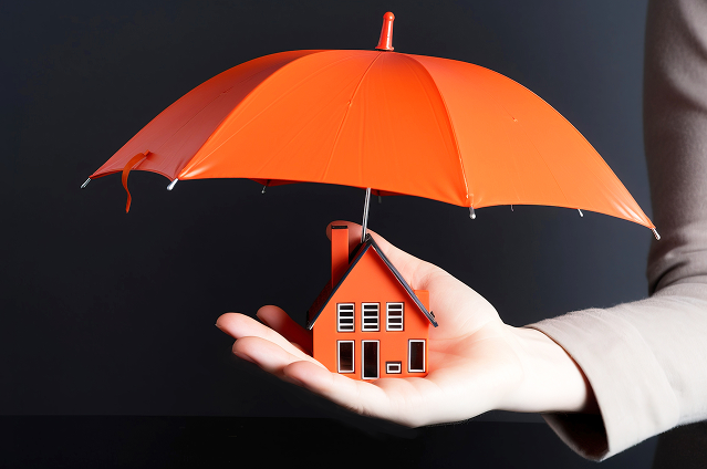 3D model of houses with one orange house standing out, representing transparent property selection